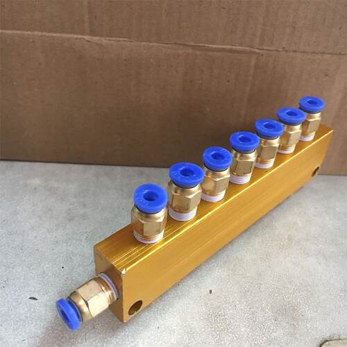 快插式可调油排/分油器 油路分配器/分油阀润滑系统分配阀 进6出6
