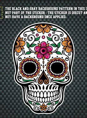sugar skull decal  糖果骷髅汽车贴纸 CT0004