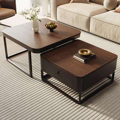 实木茶几感家庭客厅家用中古风2025新款小户型现代简约茶Tω