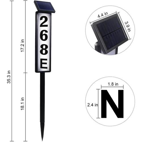 新款太阳能门牌灯家用车库门口指示壁灯户外免布线LED庭院灯