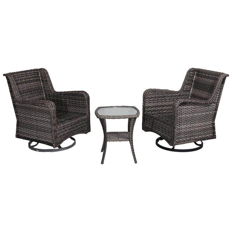 休闲藤编旋转椅现代简约防水桌椅藤具三件套PE家铁艺户外花园,商业/办公家具,商用藤编家具,淘宝优惠券,粉丝福利购,淘宝优惠卷
