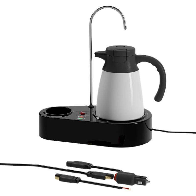 多吧功V能车壶载热水壶24自动4548上水茶不锈钢车载电热大容量烧