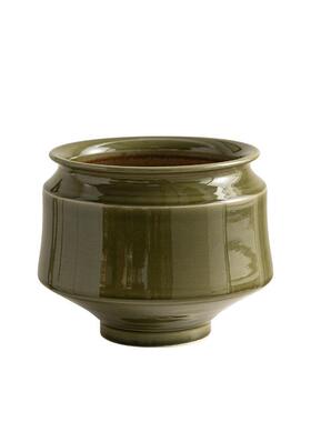 艺子贝新中件式墨绿色花瓶花摆陶瓷器青瓷仿古中古SAQ客厅插软装