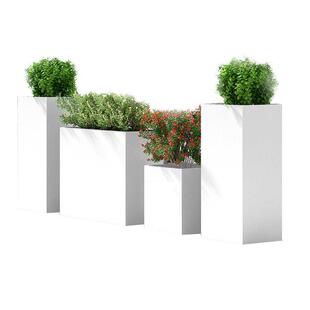 厂家户外玻璃钢花箱组合树脂外摆方形花盆花槽种植箱售楼处创意