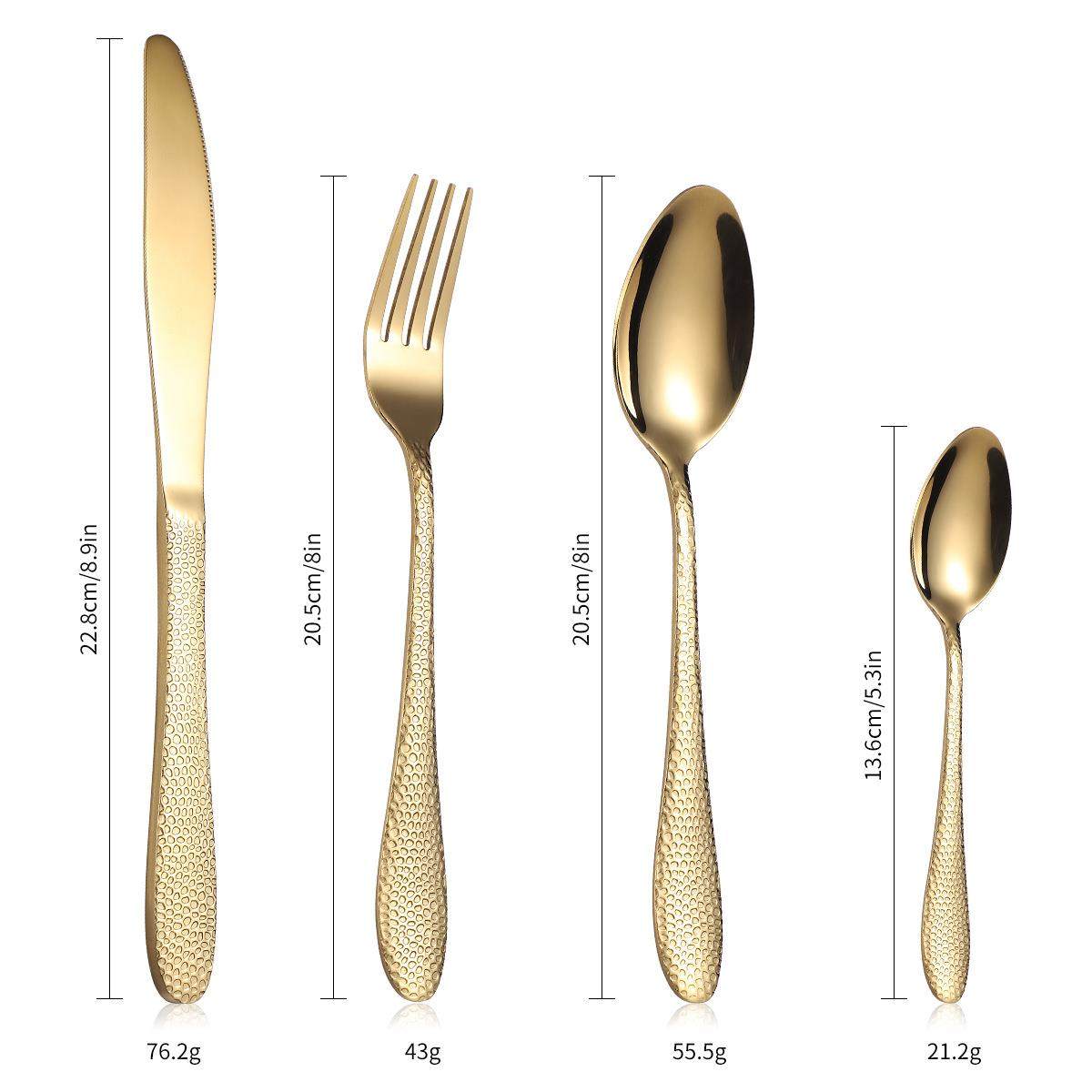 东南亚不锈钢餐具套装16/24/36件套家用刀叉勺子礼品盒子简约