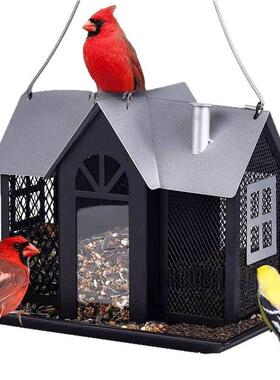 意HCGY0023创喂鸟户外品庭院器装饰鸟屋金属手工铁艺制作工艺摆件