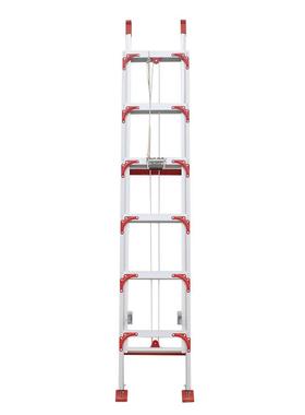 铝户NRM合金伸缩梯子降程梯子加固升加厚直梯单面外工抽拉梯阁楼