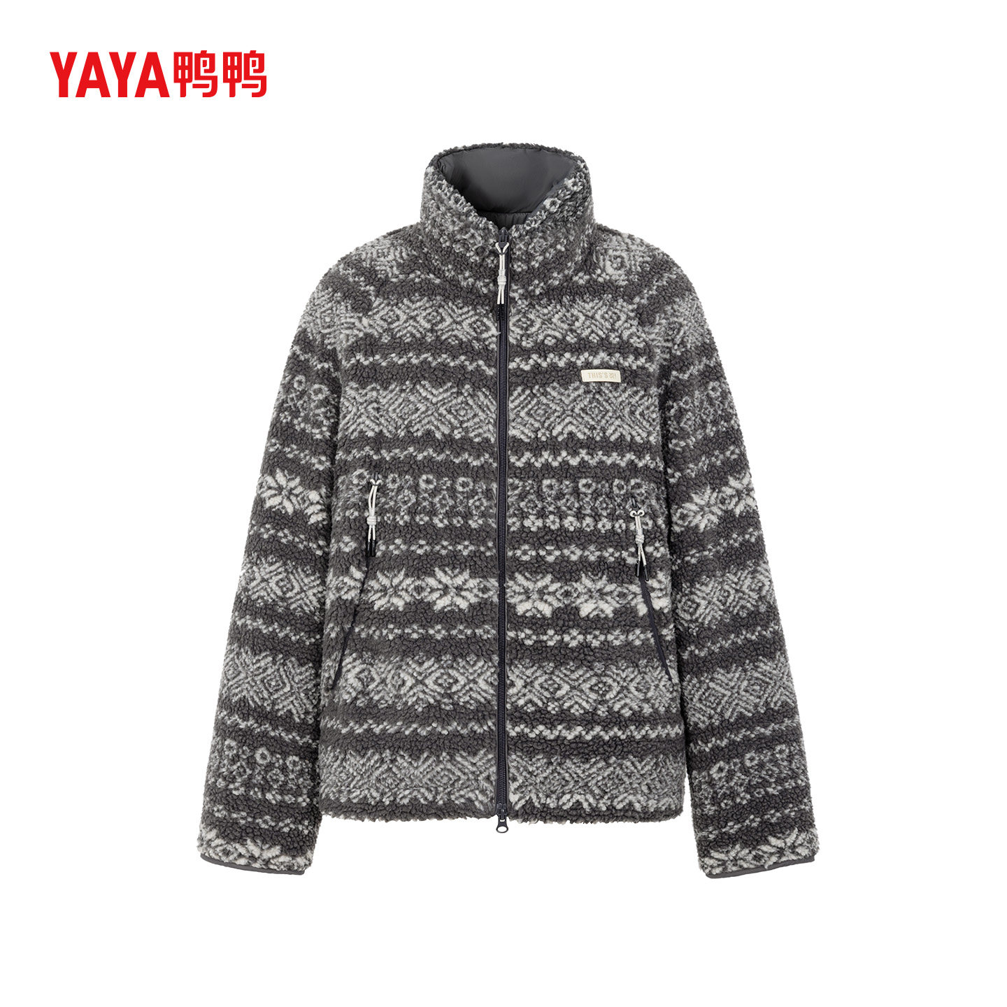 鸭鸭【费尔岛元素】YAYA鸭鸭2025冬情侣款摇粒绒一手长休闲羽