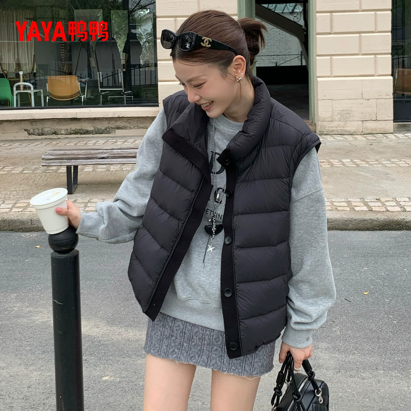 YAYA鸭鸭女士羽绒2026年秋冬新款短款面包服时尚保暖百搭上衣