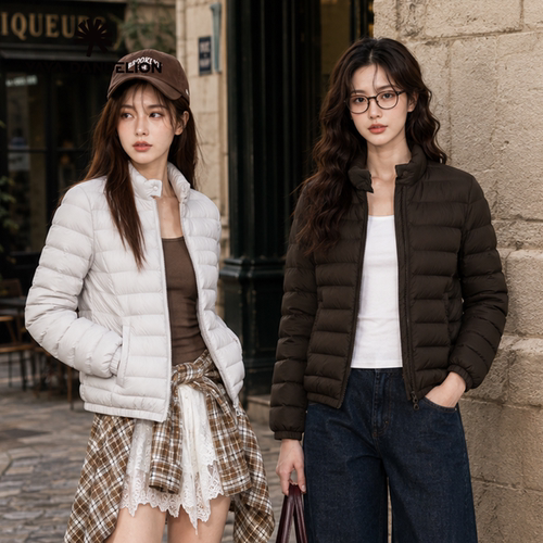 【蒲公英系列】YAYA鸭鸭2026新款秋冬保暖休闲收腰短款女士鹅绒服