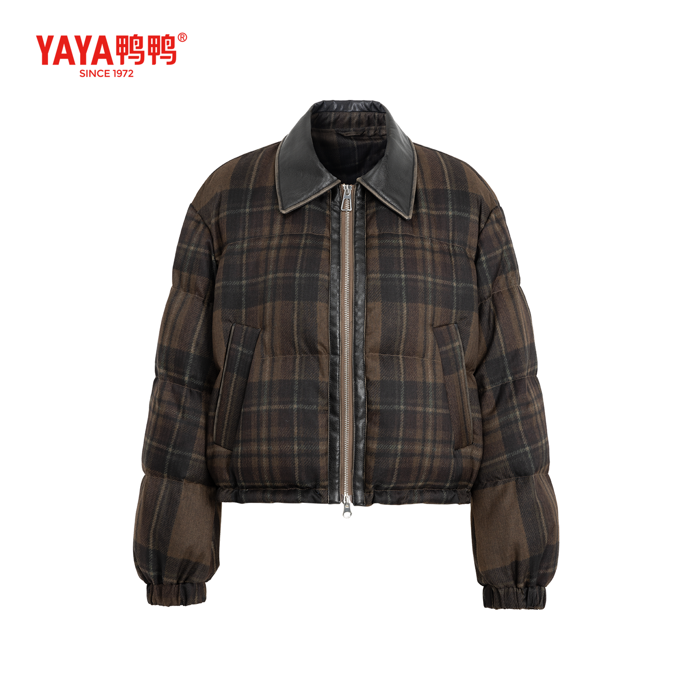 官方旗舰店2025长袖复古港风拼接短外套保暖cleanfit风羽绒服