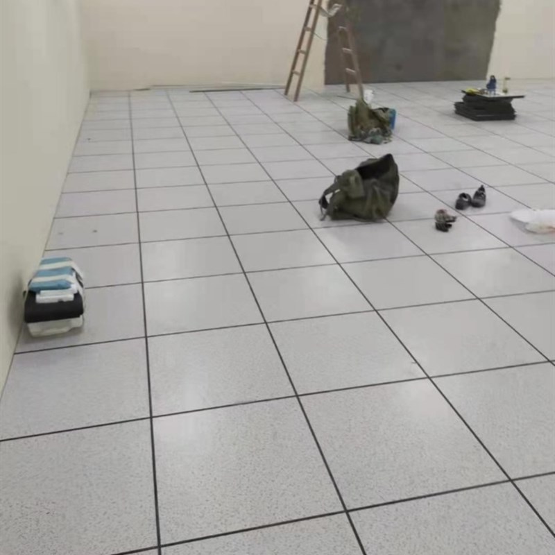 全钢防静电地板监控室机房架空网络地板支架陶瓷防静电地板板砖