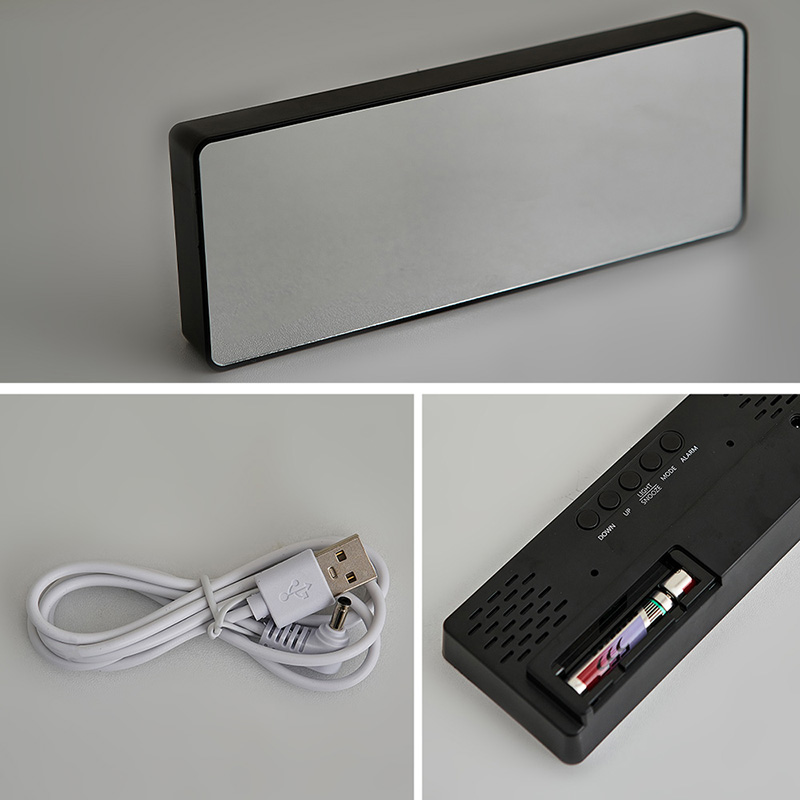 in风LED时钟创意电脑桌面学生书桌工位办公室装饰小摆件房间物