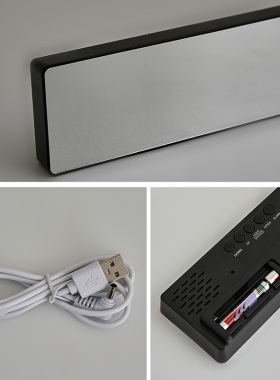 in风LED时钟创意电脑桌面学生书桌工位办公室装饰小摆件房间物