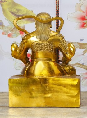 纯黄铜玄天上帝摆件玄武大帝真武大帝祖师爷铜像玄武祖师爷神像