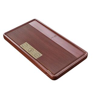 茶木盘用排水式小茶茶具办家公室简约黑檀chuxin盘小型茶海茶台实