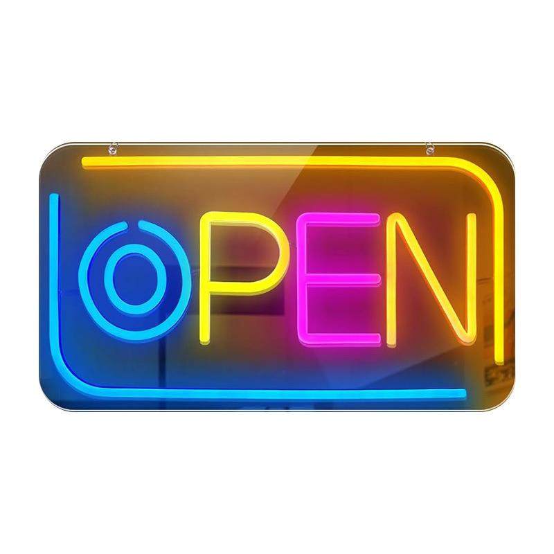 透明亚克力led发光字open造型彩灯广告牌装饰氛围灯灯牌霓虹灯