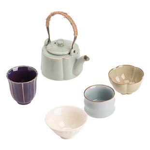 五大名NMWDMY20窑一壶四杯功茶套具装家用陶瓷夫茶具套装茶壶茶礼