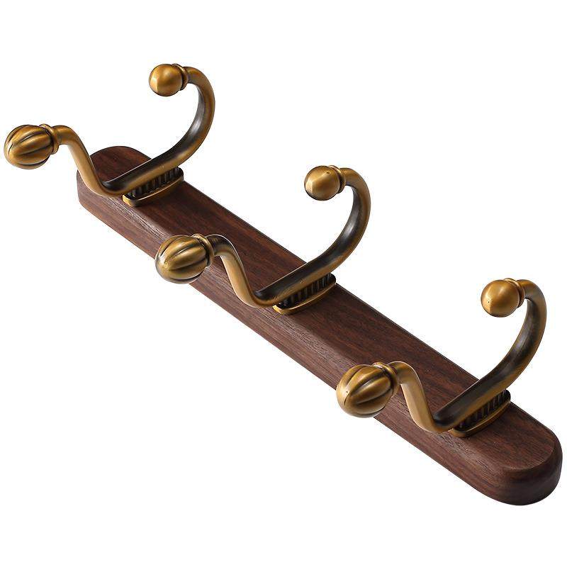 挂衣钩进门玄关衣服挂钩入户新中式排钩衣柜实木墙上挂架壁挂墙壁
