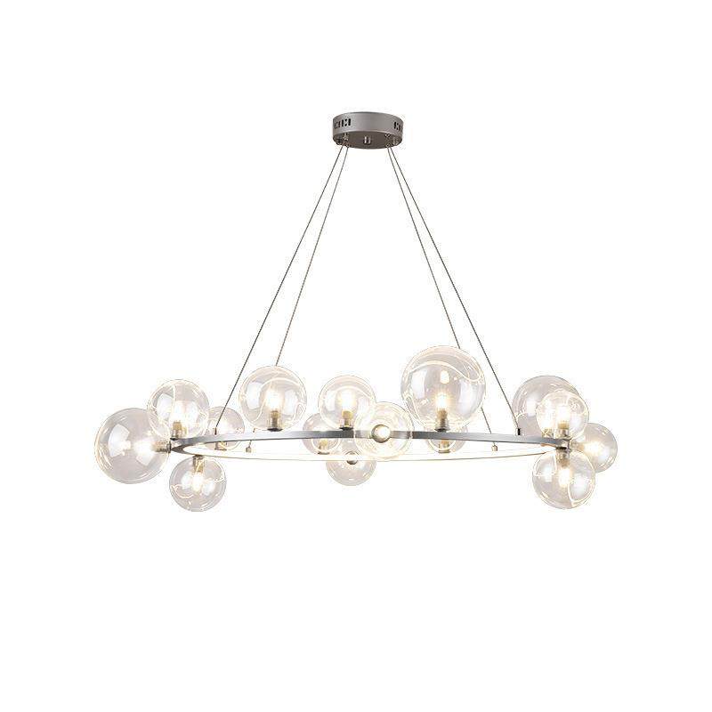 北欧魔豆玻璃圆球泡泡灯现代客厅餐厅吊灯圆形个性艺术护眼吊灯