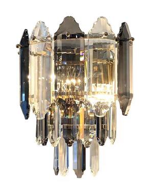 水晶壁灯创意欧客厅电沙发背景墙灯道卧室床70068头视式灯具过轻