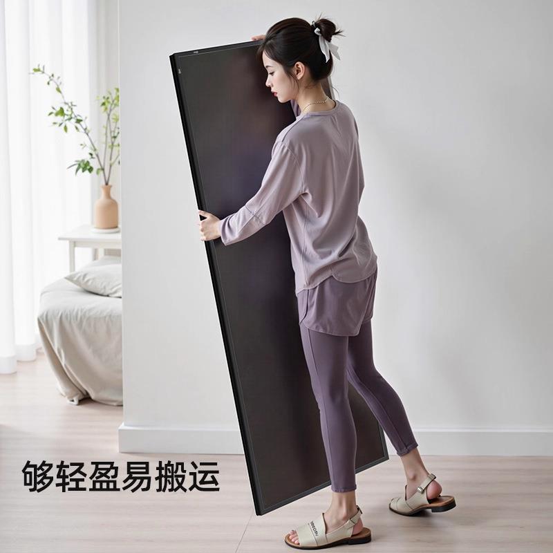 全身镜可折叠钢化玻璃舞蹈镜家用落地挂墙双面穿衣镜瑜伽健身镜子
