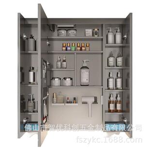 非标通顶镜镜柜490不锈高顶钢防潮柜通加美妆智能镜柜卫生间到顶