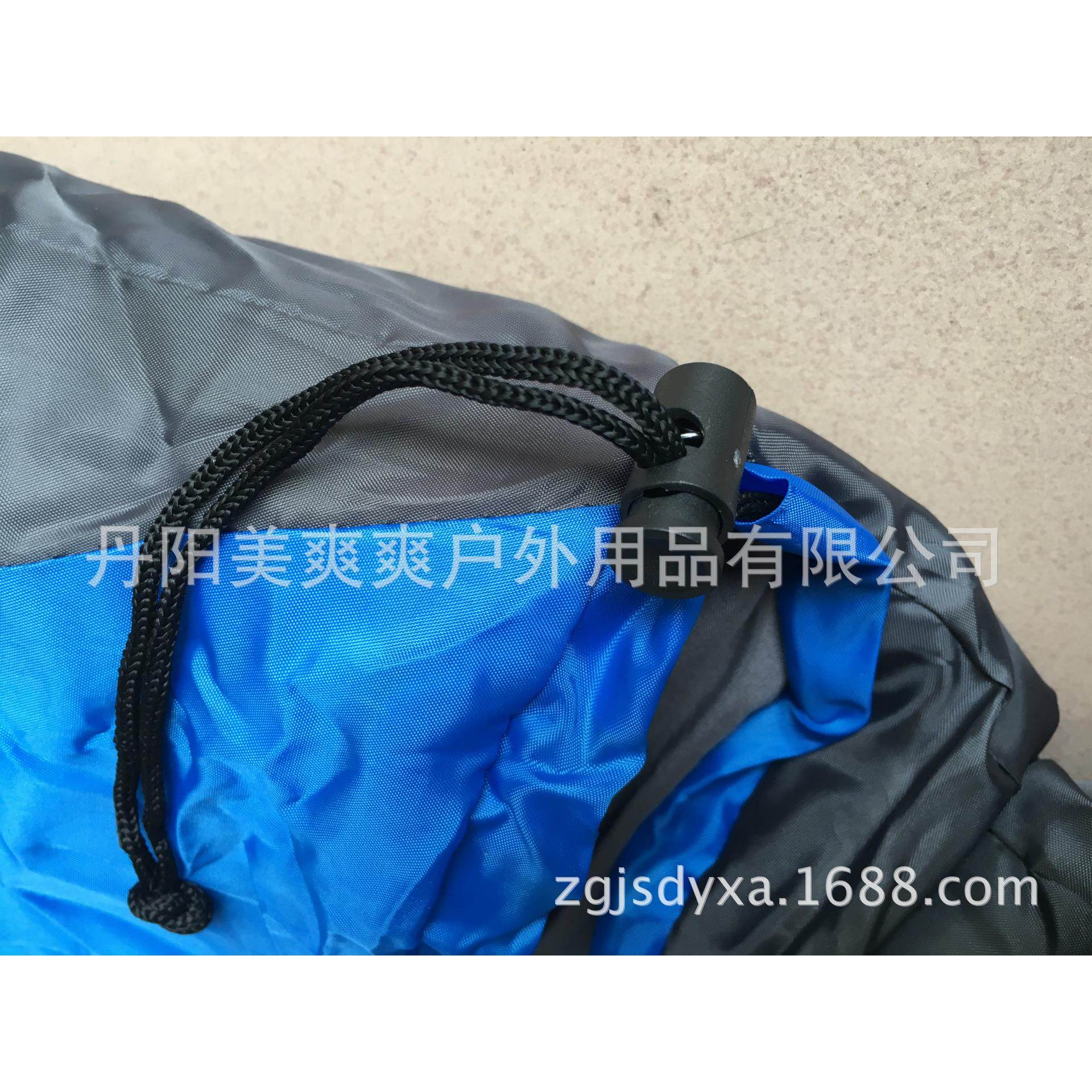 春秋信封方帽睡袋两边月牙拼色互拼型户外野营睡袋牛津布压缩包