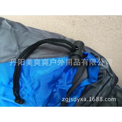 春秋信封方帽睡袋两边月牙拼色互拼型户外野营睡袋牛津布压缩包