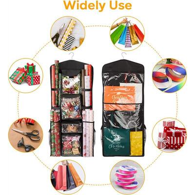 销BZ-H020热现货品礼挂袋门后收纳挂袋彩卡卷袋纸收纳挂圣诞收纳