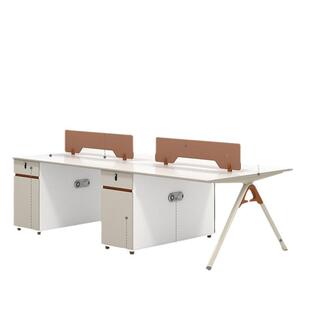 山六人办公桌双对坐对面职员工位办面佛公人室四人位桌椅组合家具