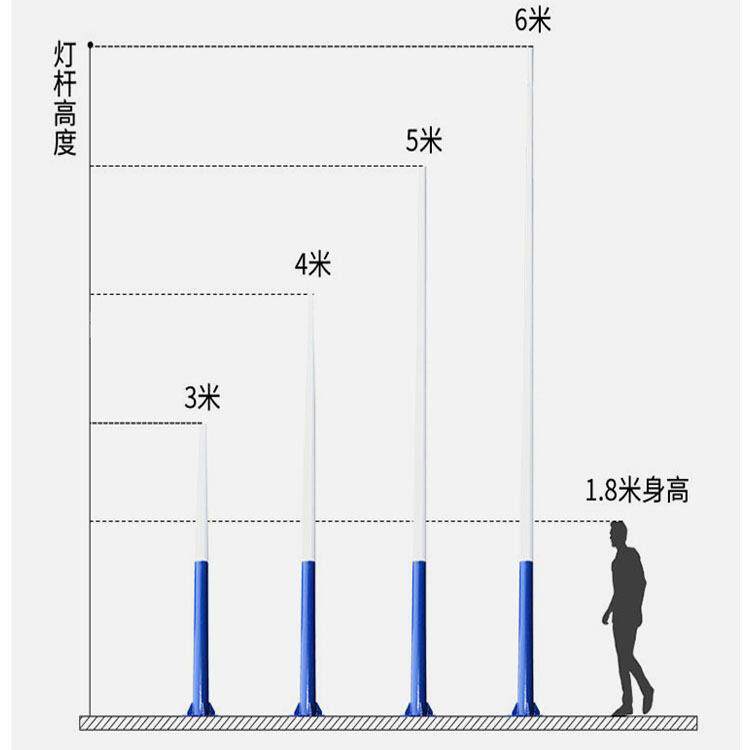 5米6米7米8米LED路灯杆厂区农村太阳能路灯价格臂现货防水