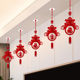 2026马年装饰挂件春节装扮场景布置挂饰新年吊坠春字立体小灯笼