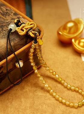 【花落】麦玲玲平安吉祥手工编织文昌结和田玉手机链挂绳挂件送礼