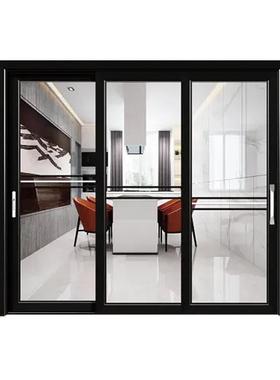 书房移动门铝合金玻璃推拉门窄推门阳台客厅隔断厨房卫生间平移门