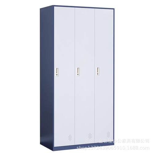 拆装3门更衣柜带锁铁皮储物柜浴室健身房换衣柜员工宿舍存放柜子