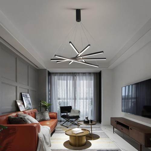 客厅灯复式楼中楼楼梯吊灯北欧别墅中空大灯loft现代设计师款灯具