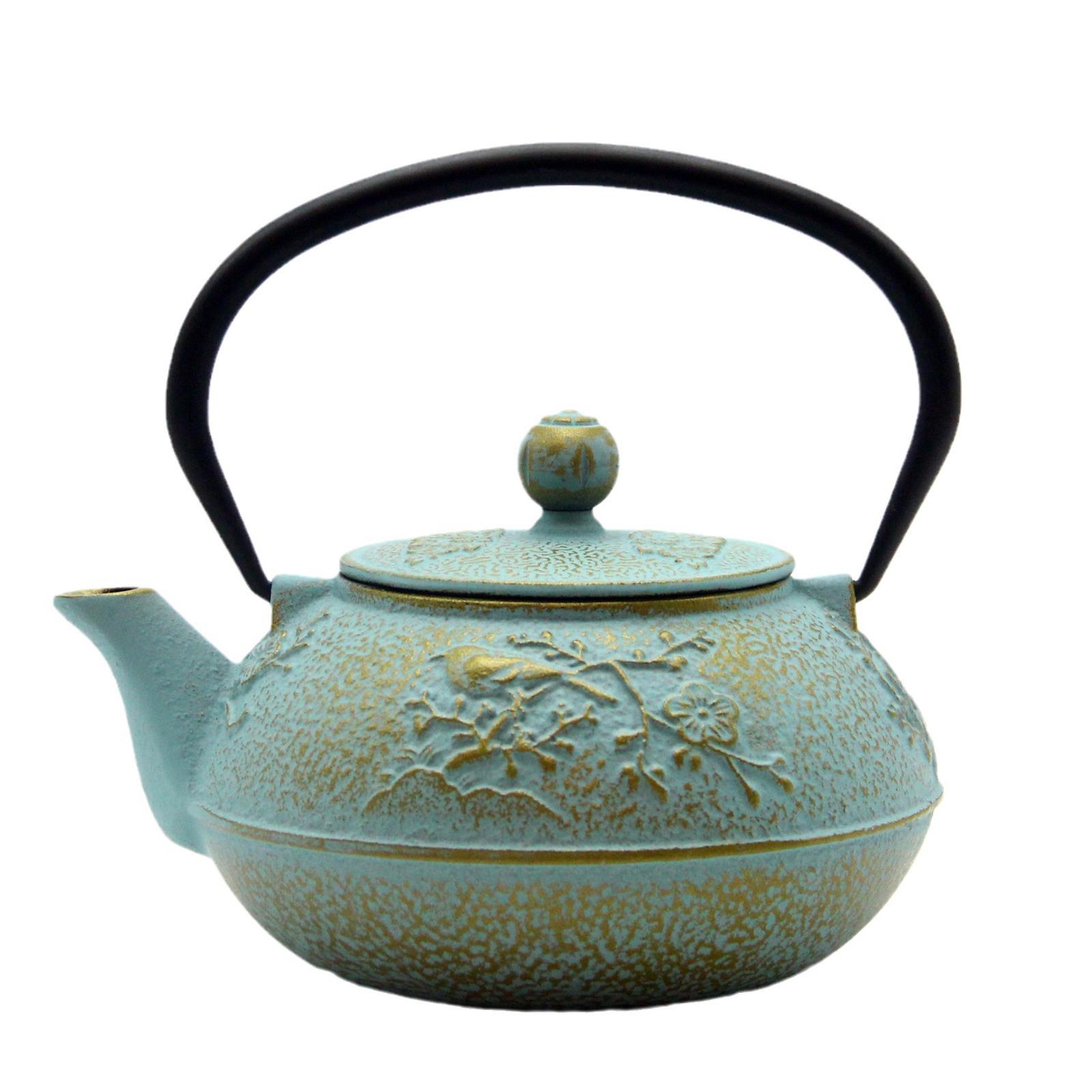 外贸铸铁壶茶壶北欧风美式带滤网咖啡餐饮烧水煮茶泡茶铁茶壶茶具