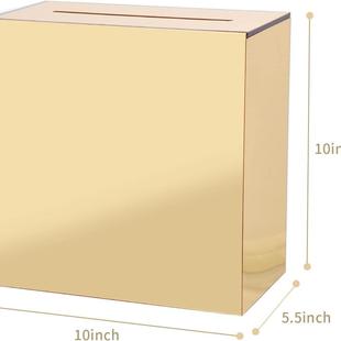 磨砂透明亚克力婚礼卡盒带锁可拆卸理钱盒装饰盒子结婚礼品盒