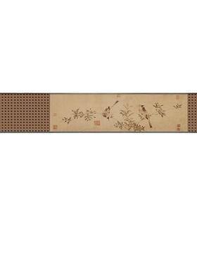 花鸟图宋氏美学沙发背景墙挂画卧室床头装饰画公室茶室横版大画