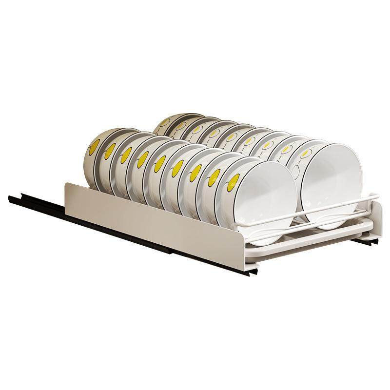 厨房抽拉碗碟收纳架橱柜免打孔碗盘拉篮抽屉式碗架盘子沥水置物架,厨房/烹饪用具,碗架,淘宝优惠券,粉丝福利购,淘宝优惠卷