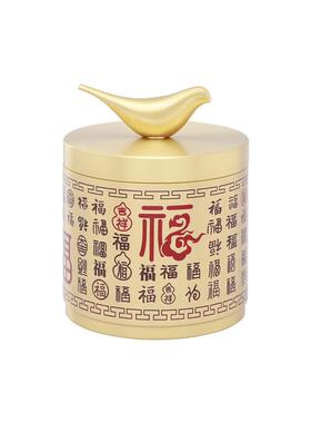 小鸟烟灰缸ins高级感创意纯黄铜家用车载带盖防飞灰烟灰缸