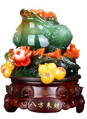 金蟾摆件三足金蝉档口店铺收银台开业礼品工艺装饰摆设