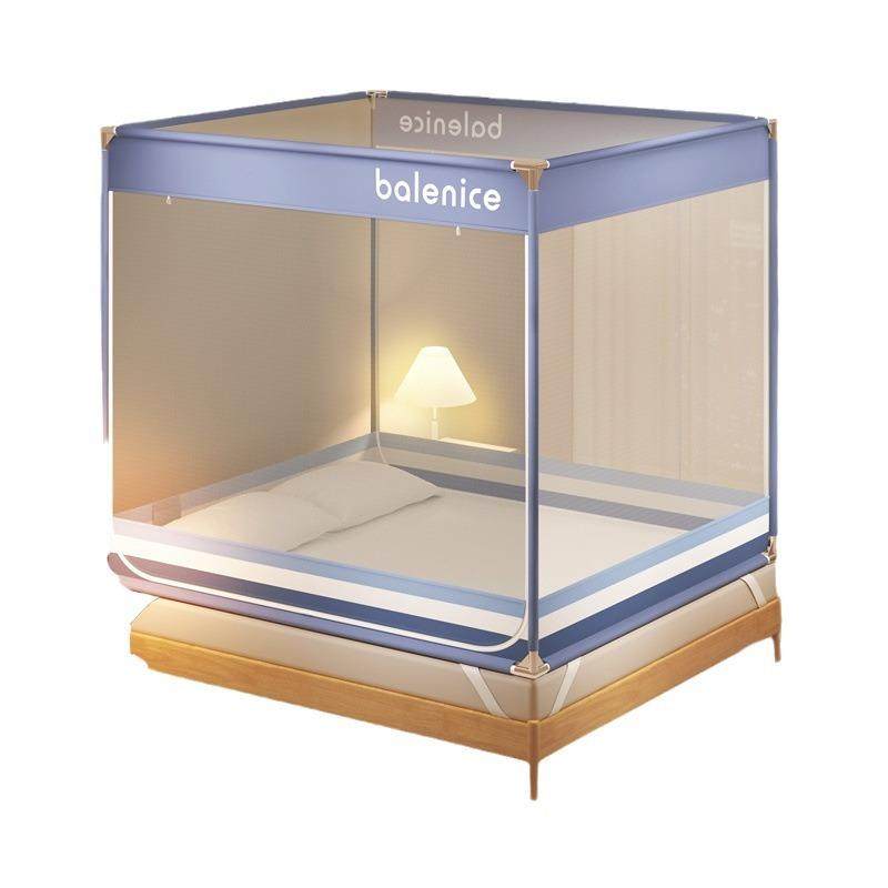 防摔1米8床5家用蚊帐三开门免安装带支架全套婴儿童蒙古包蚊帐