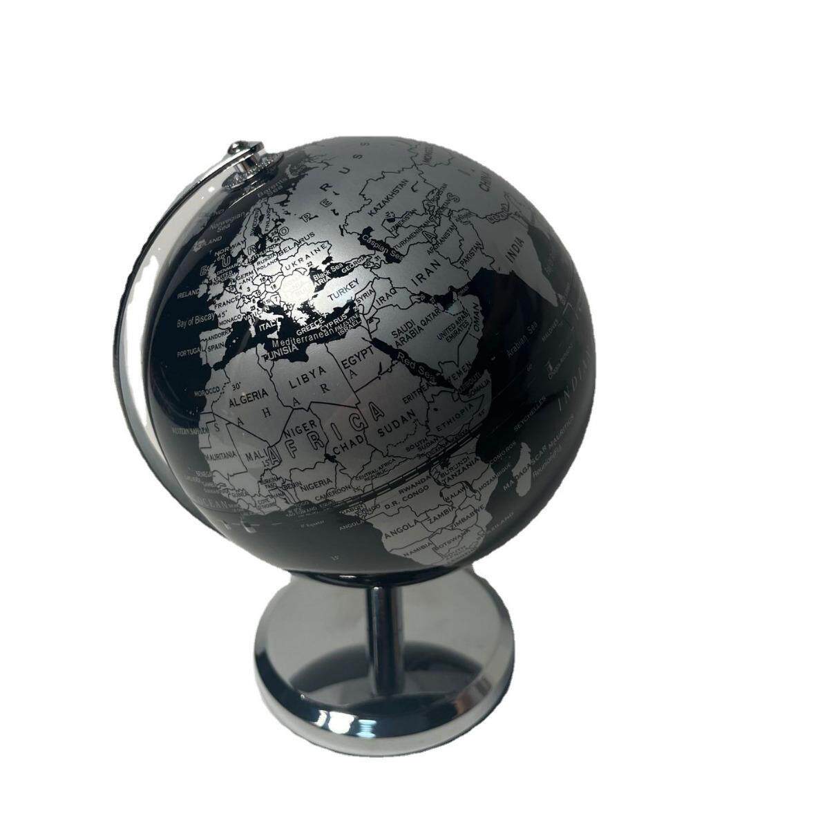 14CM英文轻奢地球仪摆件高档艺术玄关家居软装饰品