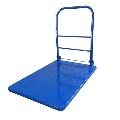 加厚600*900花纹钢板平板车固定折叠手推货仓车仓储物流工具车