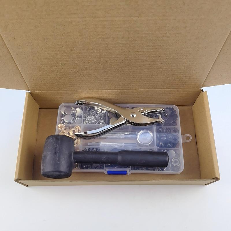 10套12.5m金m2属四合扣6色按棉服摁扣含扣工具锤子6FBS33套盒供