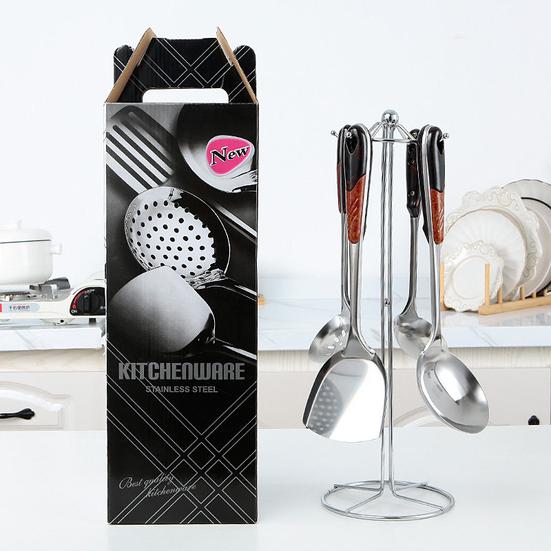 新款锅铲不锈钢铲勺厨具套装全套厨房用品汤勺漏勺加厚炒菜铲网红