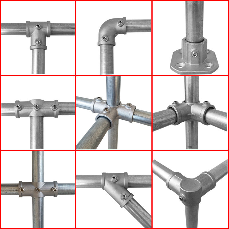 20mm4分铝合金钢管连接件25mm6分圆管接头32mm水管衣架配件紧固件