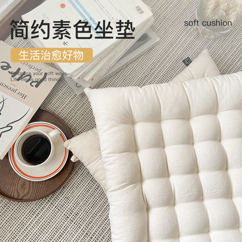 棉麻蒲团坐垫加厚圆形布艺阳台日式榻榻米飘窗瑜伽地板大号打坐垫